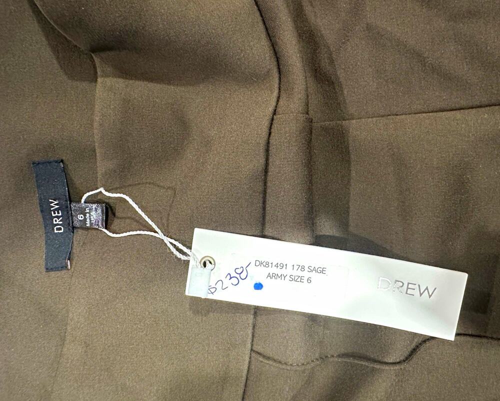 ⁠NWT DREW Sage Bootcut Side Zip Pants Army Green DK81491 Size 6 MSRP $238⁠